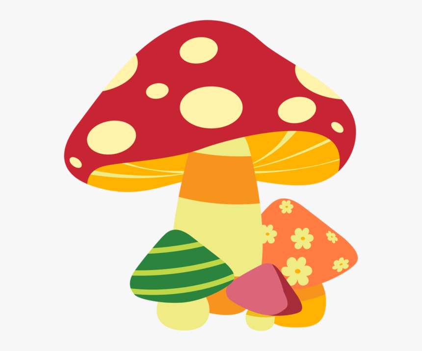 Champignon Multicolore Dessin, HD Png Download