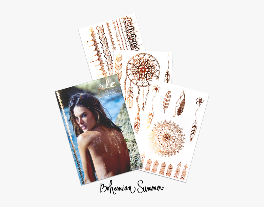 Alessandra Ambrosio Tattoo Rose, HD Png Download