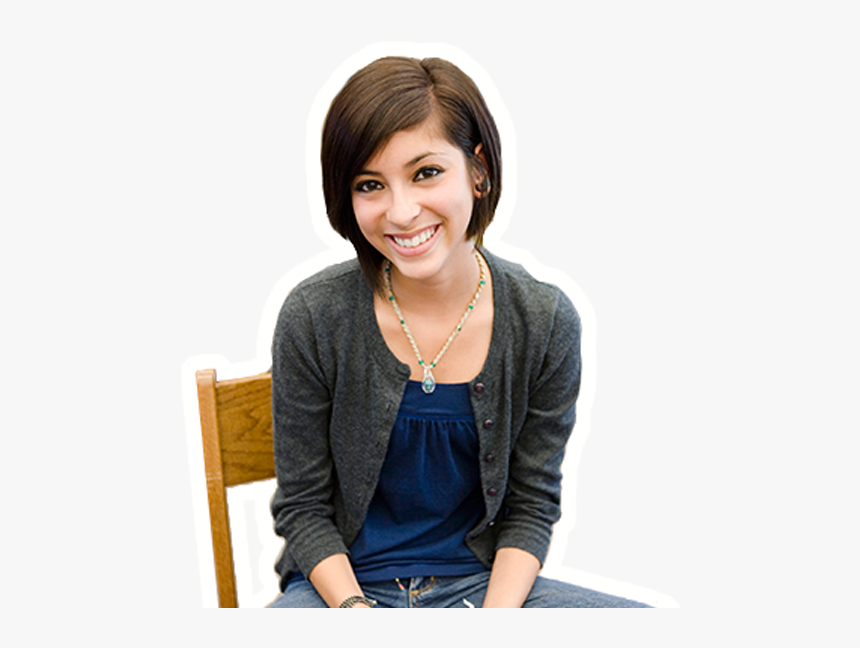 Girl Sitting In Chair And Smiling - Png Sitting On Chair Girls, Transparent Png