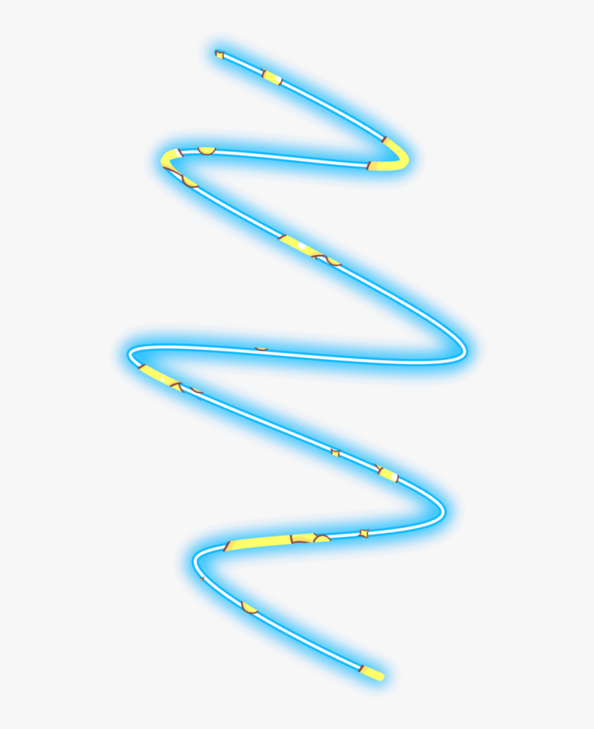 #neon #line #spiral#freetoedit #blue #geometric #border, HD Png Download