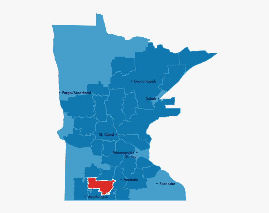 South Central Service Territory Map - Minnesota Up North, HD Png Download