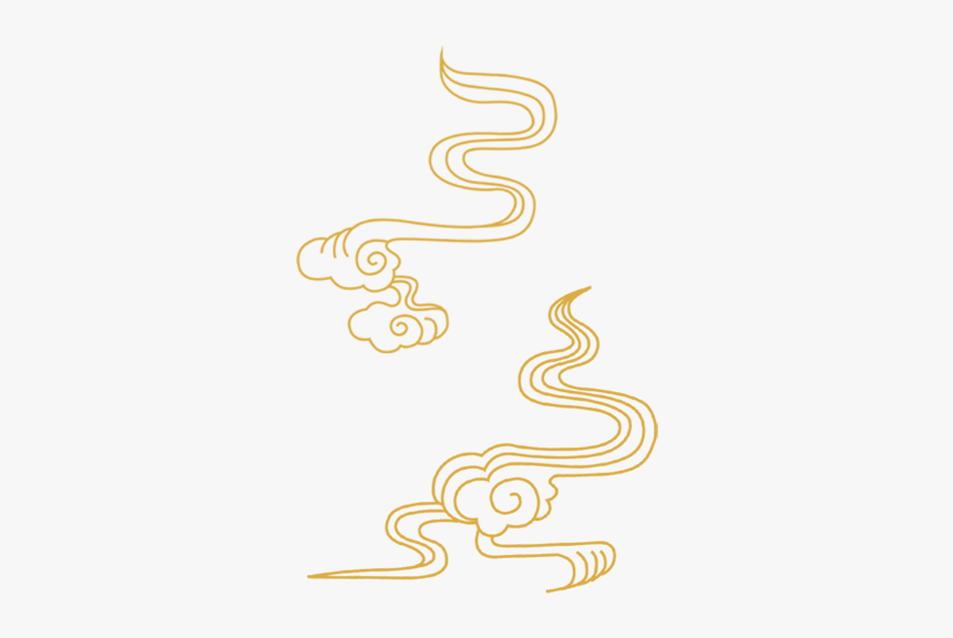 中国风金色祥云图片 - Illustration, HD Png Download