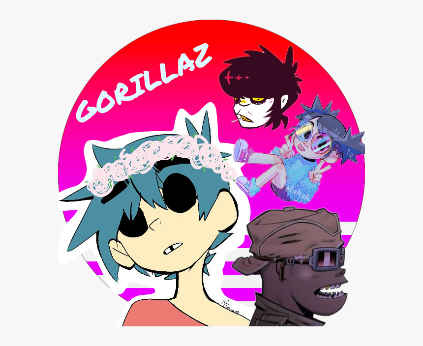 #gorillaz #aesthetic #sticker - 2 D Anime Gorillaz, HD Png Download