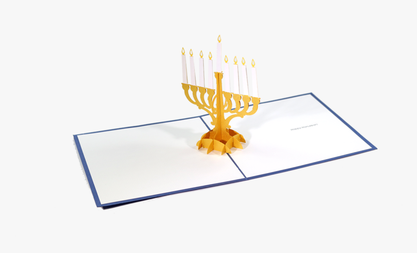 Menorah Pop Up Card - Hanukkah, HD Png Download