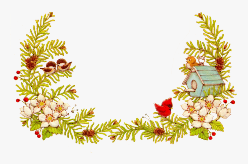 Oiseaux Fleurs Pin Ded, HD Png Download