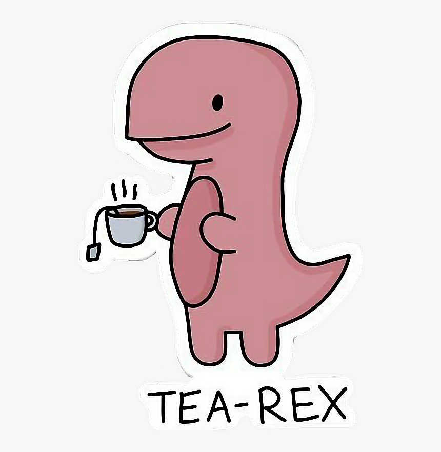 #sticker #stickerart #stickerremix #girly #pink #aesthetic - Tea Rex Sticker, HD Png Download