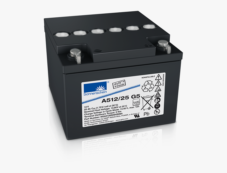 Sonnenschein-a500 - 12v 25ah Lead Acid Type Battery, HD Png Download