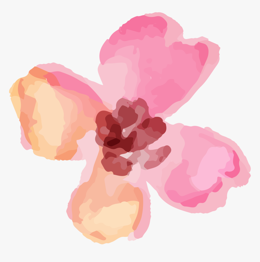 Flower Transparent Watercolour Png Pink, Png Download