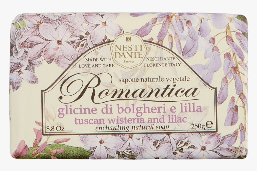 Nesti Dante Tuscan Wisteria And Lilac Natural Soap - Sapun Romantica, HD Png Download