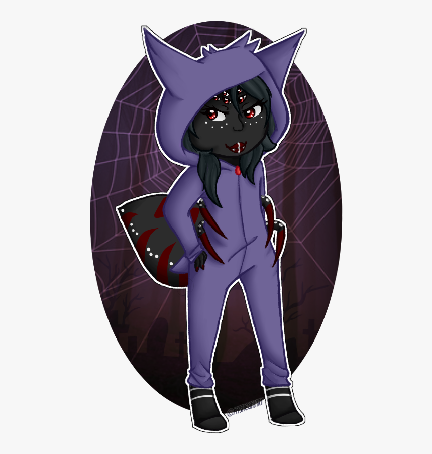 Gengar Kigurumi [art By Mysticgalaxy] - Cartoon, HD Png Download