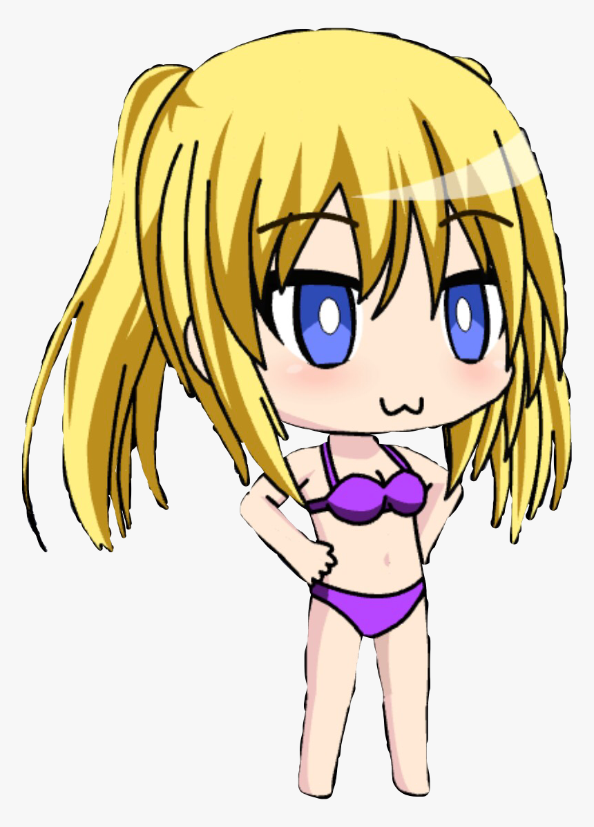Chibi In Her Bikinis - Cartoon, HD Png Download