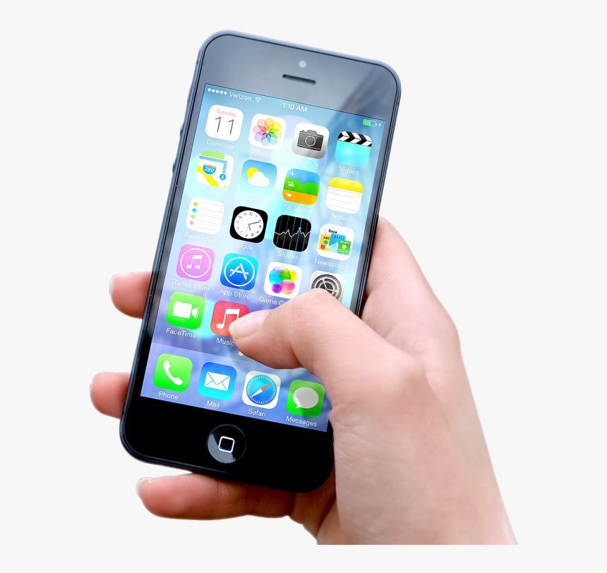 Hand Holding Apple Iphone Png Image - Holding A Iphone 8, Transparent Png