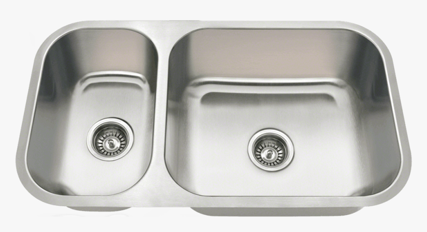 3218br Offset Double Bowl Undermount Stainless Steel - Stainless Steel Double Bowl Offset Sink, HD Png Download