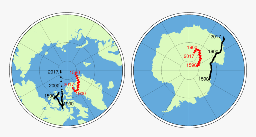 South Magnetic Pole Map, HD Png Download