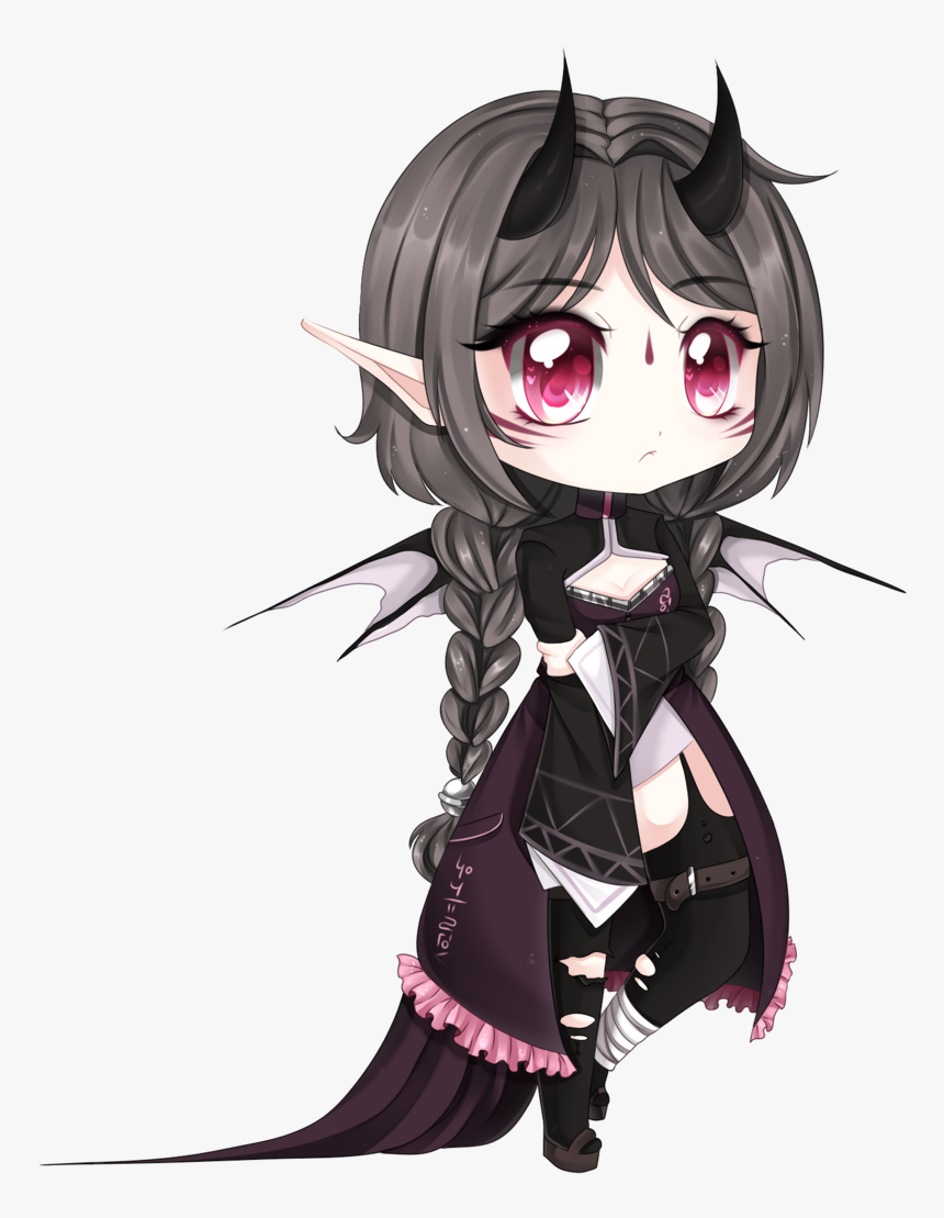 Black Purple Anime Girl, HD Png Download