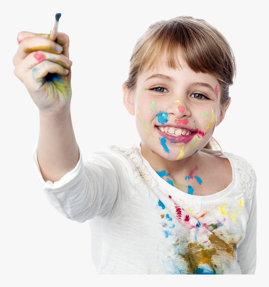 Little Girl Paint Png, Transparent Png
