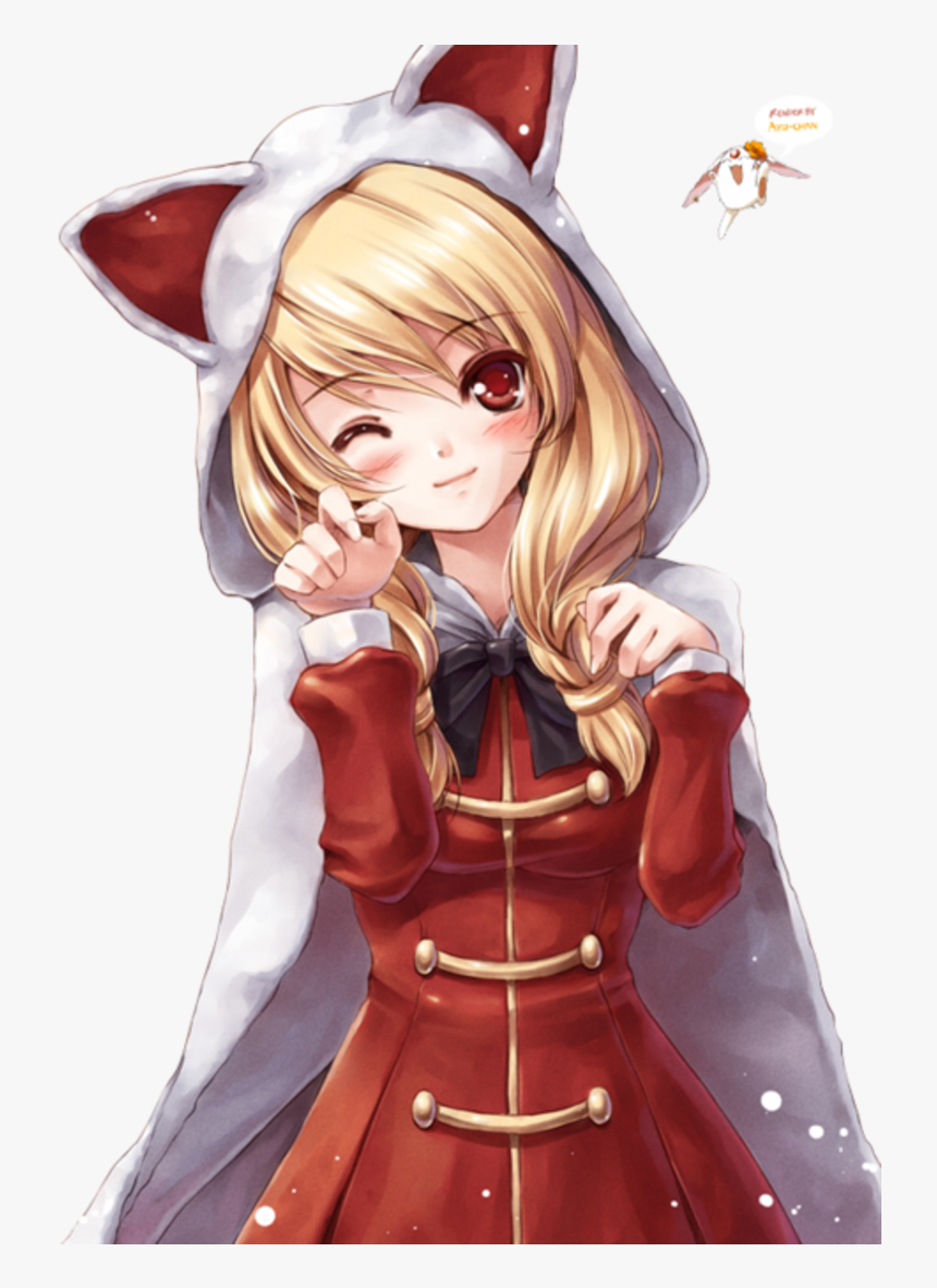 Neko Anime Girl Christmas, HD Png Download