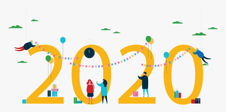 Happy New Years 2020 Illustration, HD Png Download