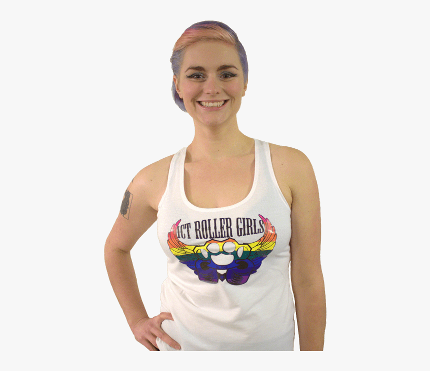 Ict Roller Girls Shirt Tank Rainbow - Girl, HD Png Download