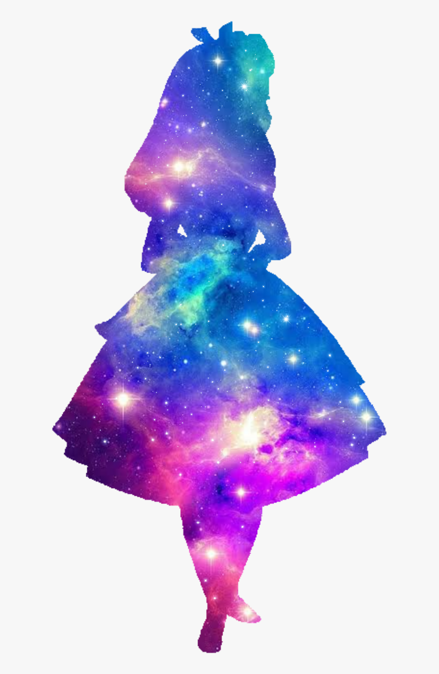 #alicia #galaxia #silueta #silhouette - Galaxy Backgrounds For Phones, HD Png Download