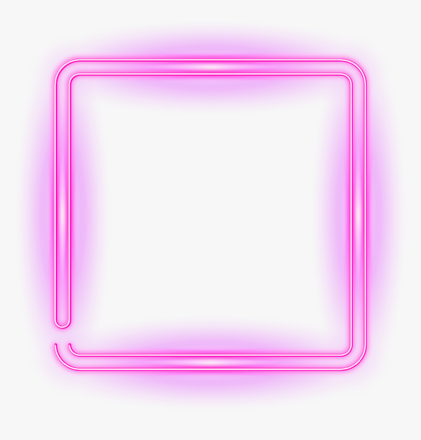 #neon #square #freetoedit #neon #frame #border #geometric, HD Png Download