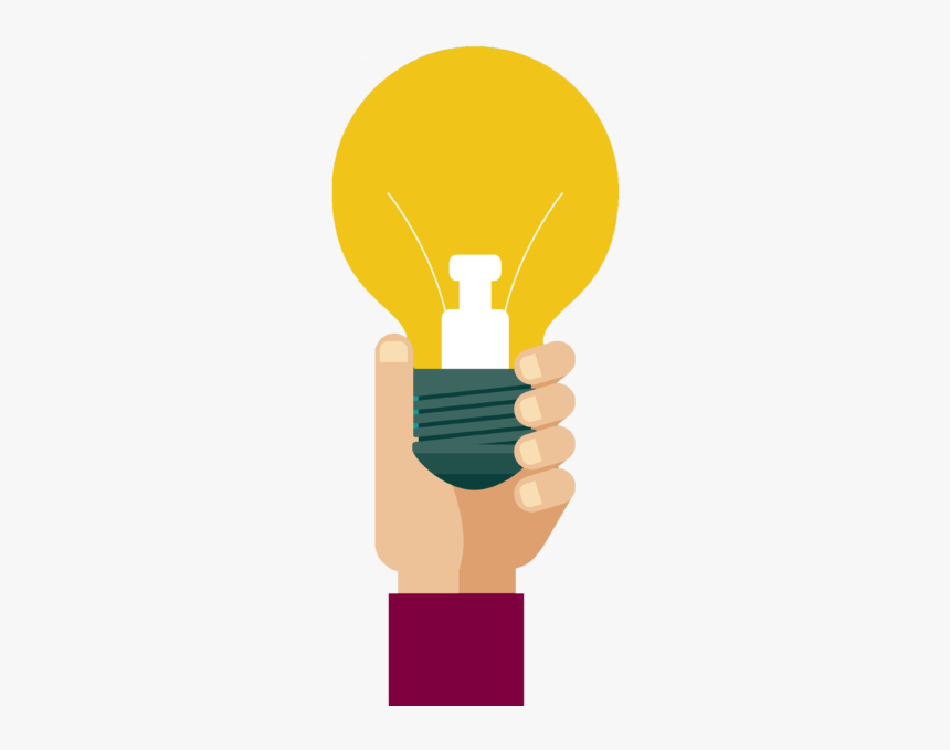 Innovation Bulb Hand Png, Transparent Png