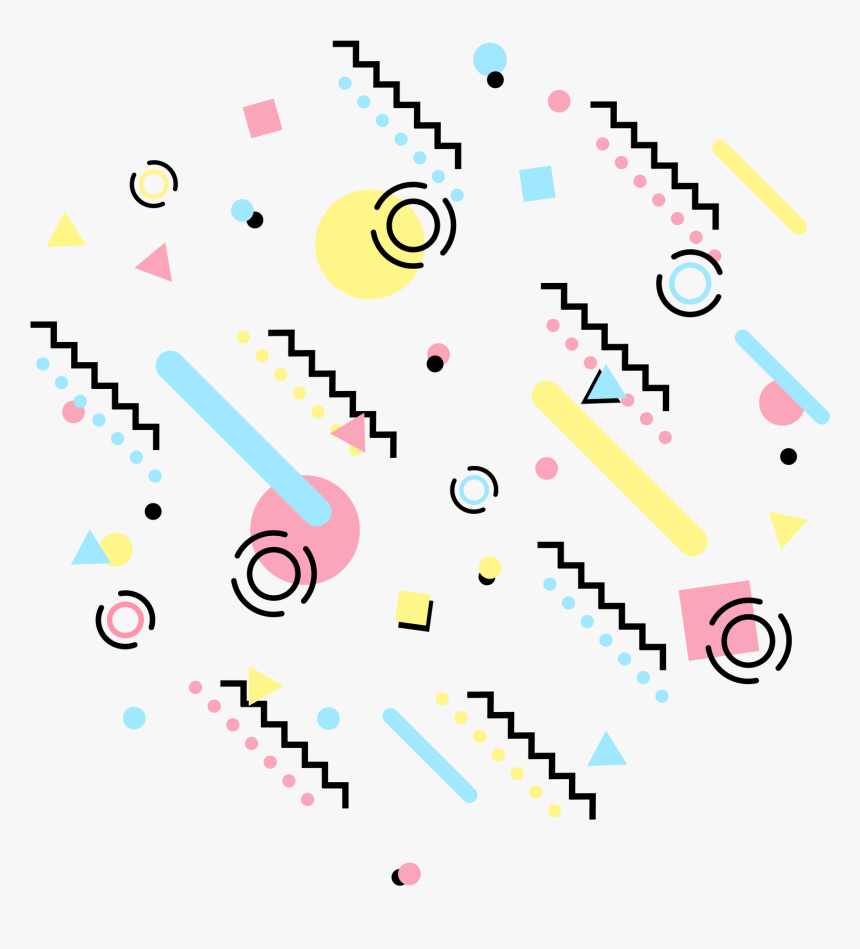 Memphis Commerce Trend Elements Simplicity Png And - Transparent Background Memphis Png, Png Download