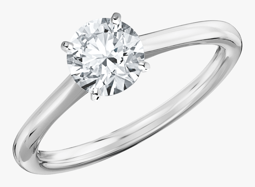 Blue Nile小巧单石订婚戒指铂金白金求婚钻戒女款 3ex无荧光gia - Diamond And Sapphire Engagement Rings, HD Png Download