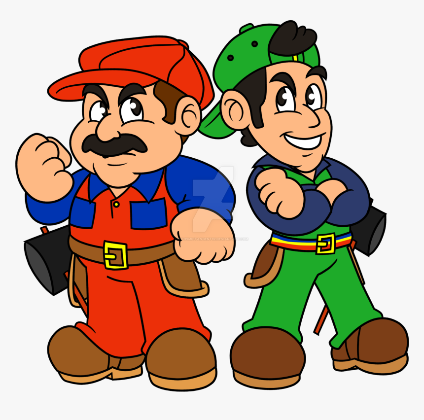 The Mario Brothers By Cosmictangent92 - Mario Bros., HD Png Download