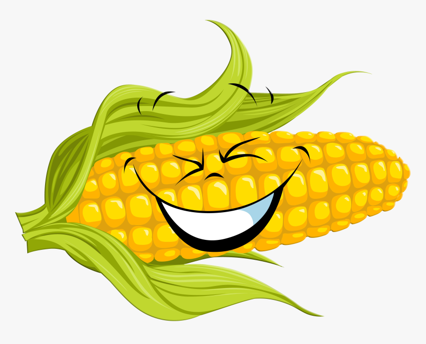 Transparent Corn Husk Clipart - Corn Cartoon, HD Png Download