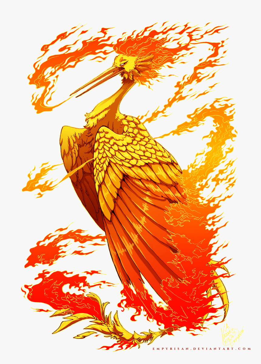 Moltres Used Fire Spin By Empyrisan - Fire Bird Png, Transparent Png