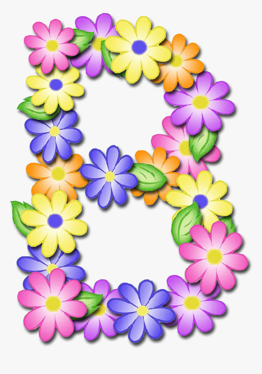 Alphabet Letter N Digital Data Pastel Flower Png Clipart, Transparent Png