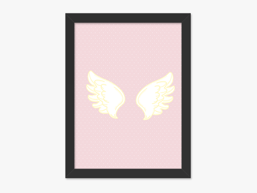 Quadro Asas De Anjo Moldura Preta Lisa - Angel, HD Png Download