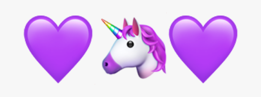 #unicorn #heart #emoji #freetoedit - Heart, HD Png Download