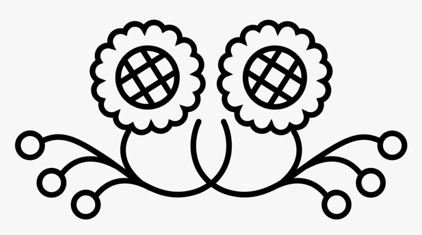 Floral Design With Flowers Couple - Floral Design, HD Png Download