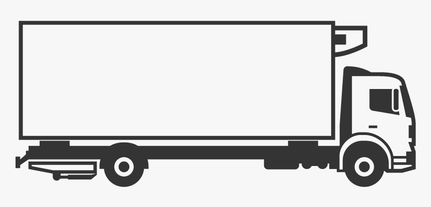 Freezer Truck Clipart 26t Black And White, HD Png Download