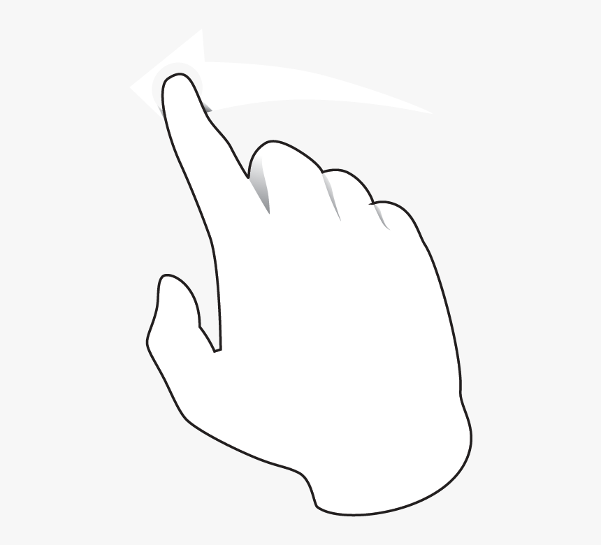 Rotate Left - White Swipe Left Png, Transparent Png