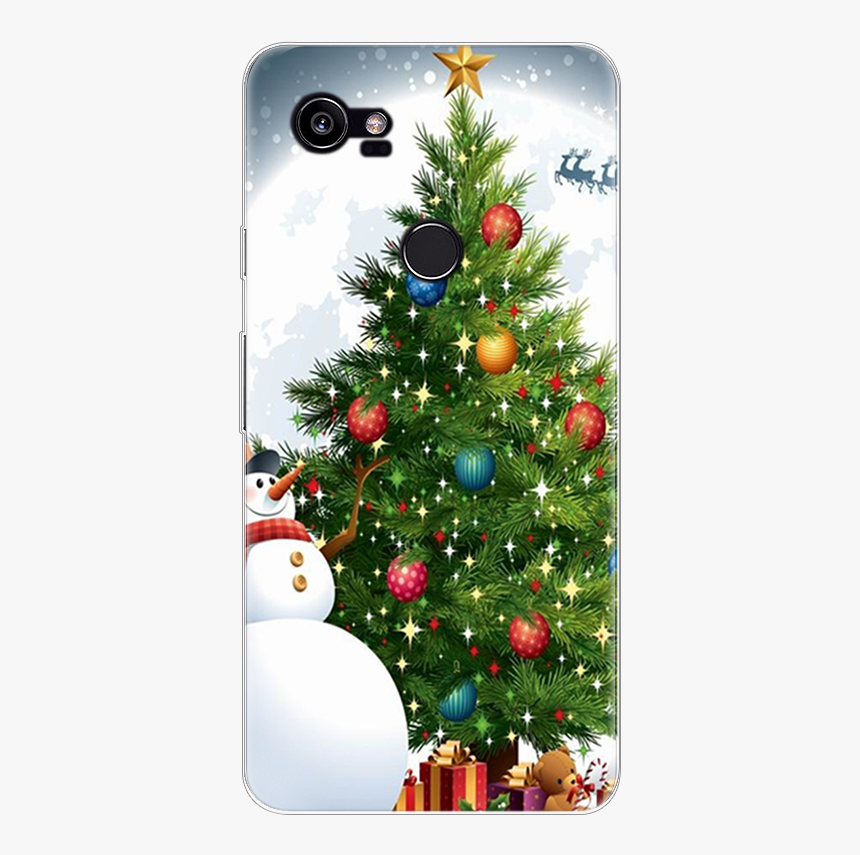 Christmas Tree Patterned Case For Fundas Google Pixel - Merry Christmas Santa Claus Images Hd Png, Transparent Png