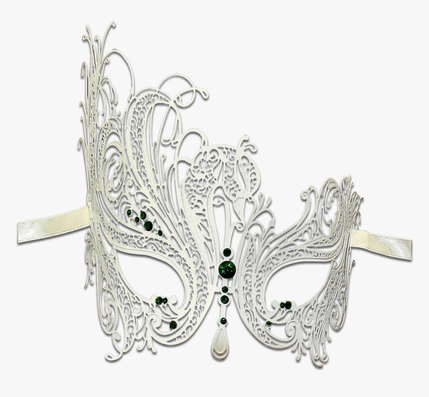 White Series Swan Metal Filigree Laser Cut Venetian - Tiara, HD Png Download