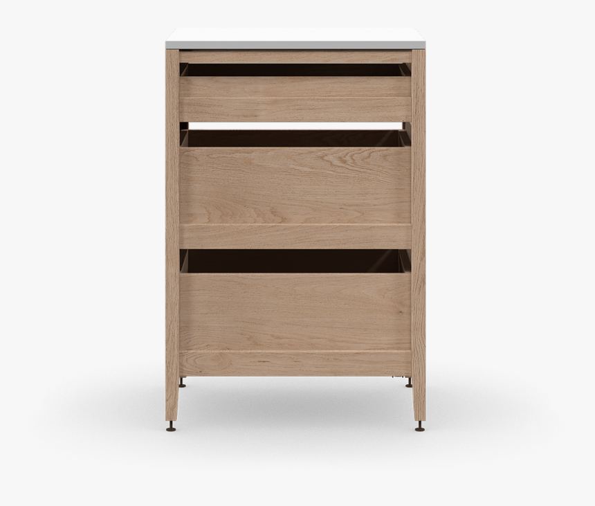 Coquo Radix White Oak Solid Wood Modular 3 Drawers - Chest Of Drawers, HD Png Download
