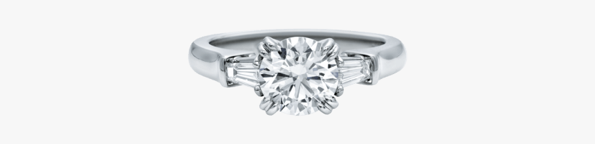 Classic - Harry Winston Baguette Engagement Ring, HD Png Download