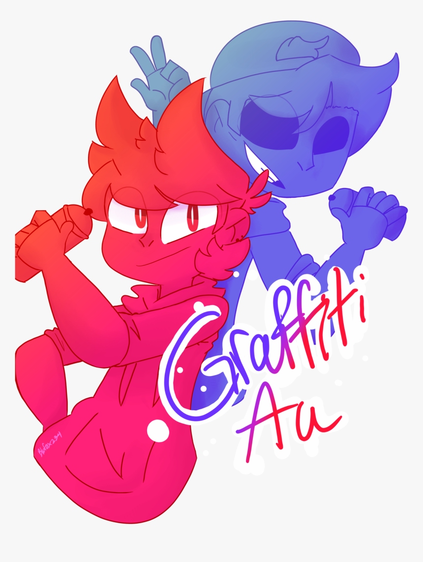 A Little Thing I Made For @eddsworld Graffiti Au
thank - Cartoon, HD Png Download