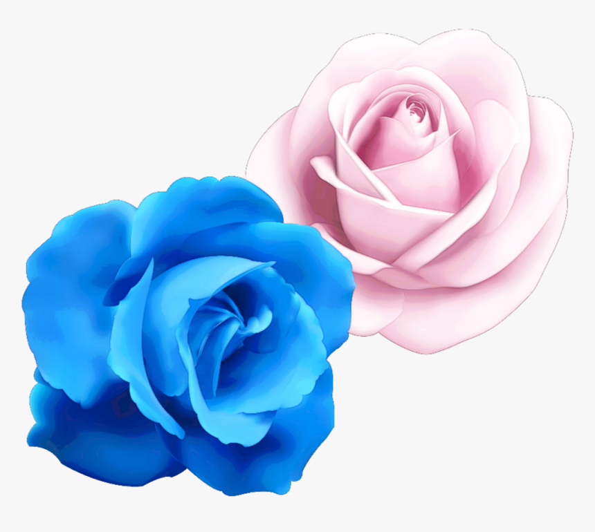 #rose #flower #cute #colorful #handpainted #watercolor - Rose Blue, HD Png Download