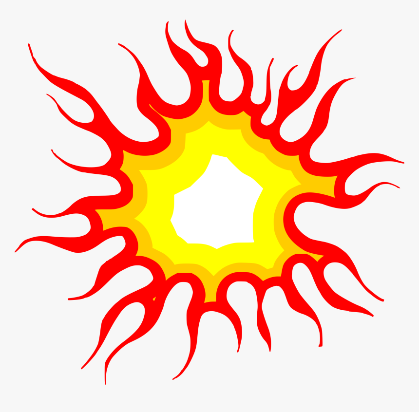 6 Cartoon Fire Flame Elements Vector 3 - Circle, HD Png Download