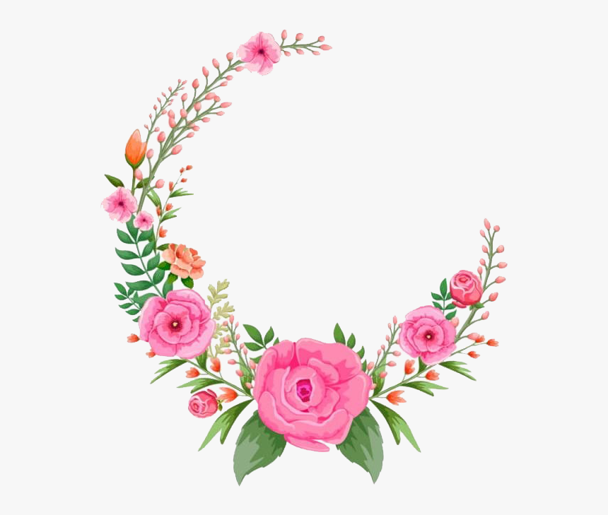 Round Flower Frame Png Picture - Flower Pic Frame Png, Transparent Png
