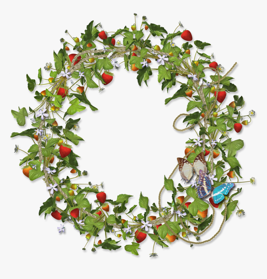 Wreath With Tomatoes Clipart, HD Png Download