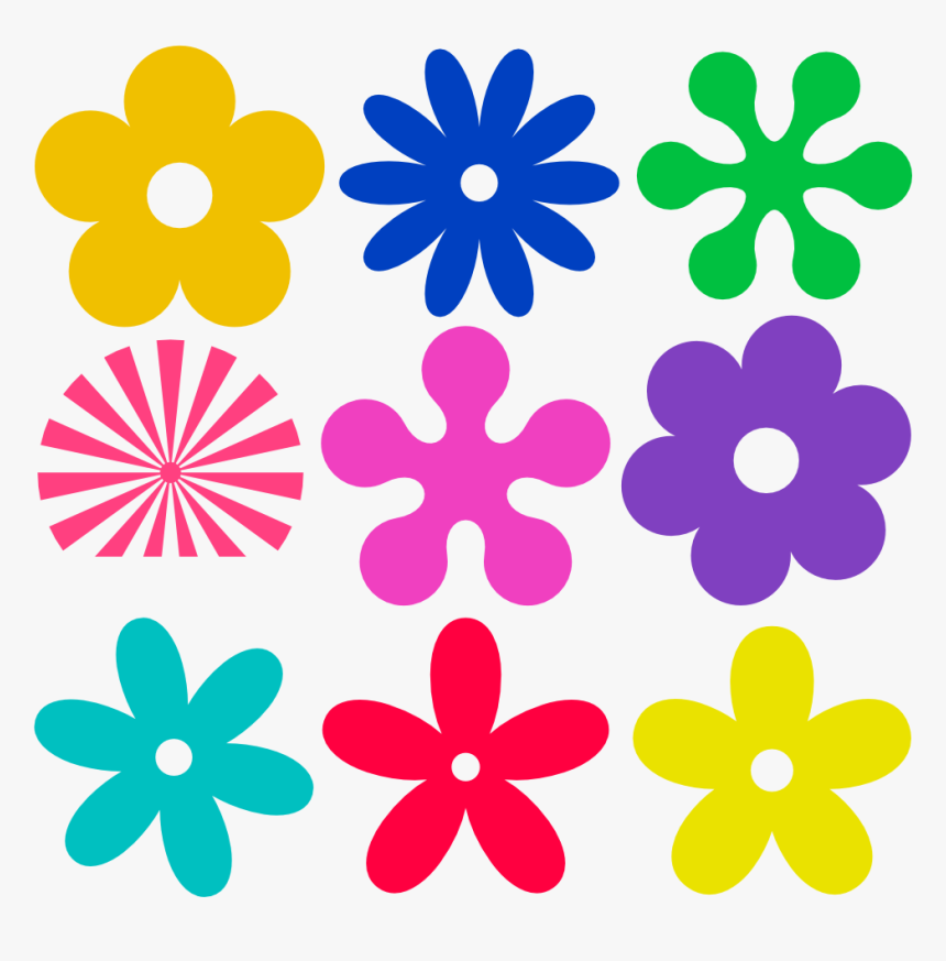 Best Free Hibiscus Flower Clipart - Retro Flowers Clipart, HD Png Download