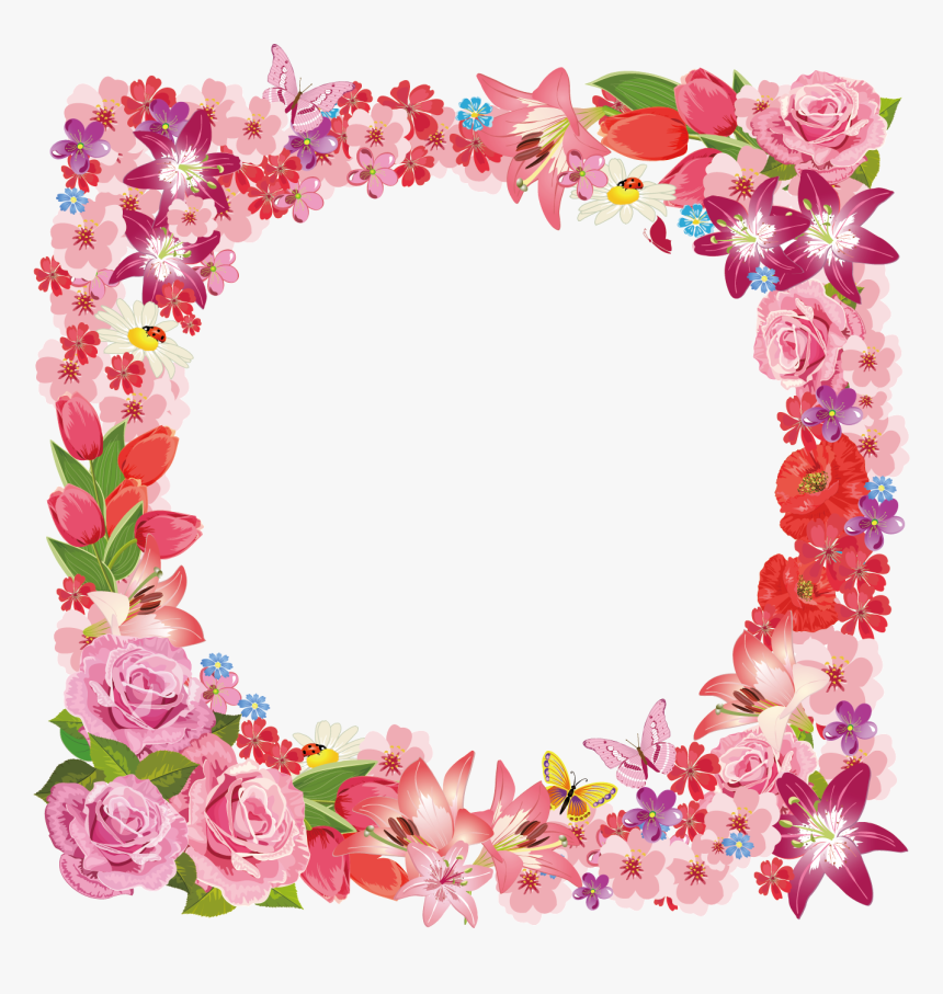 Floral Frame Png, Transparent Png