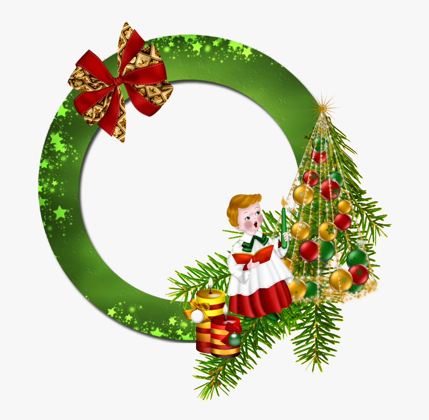 Christmas Round Frame Png - Round Christmas Frame Png, Transparent Png