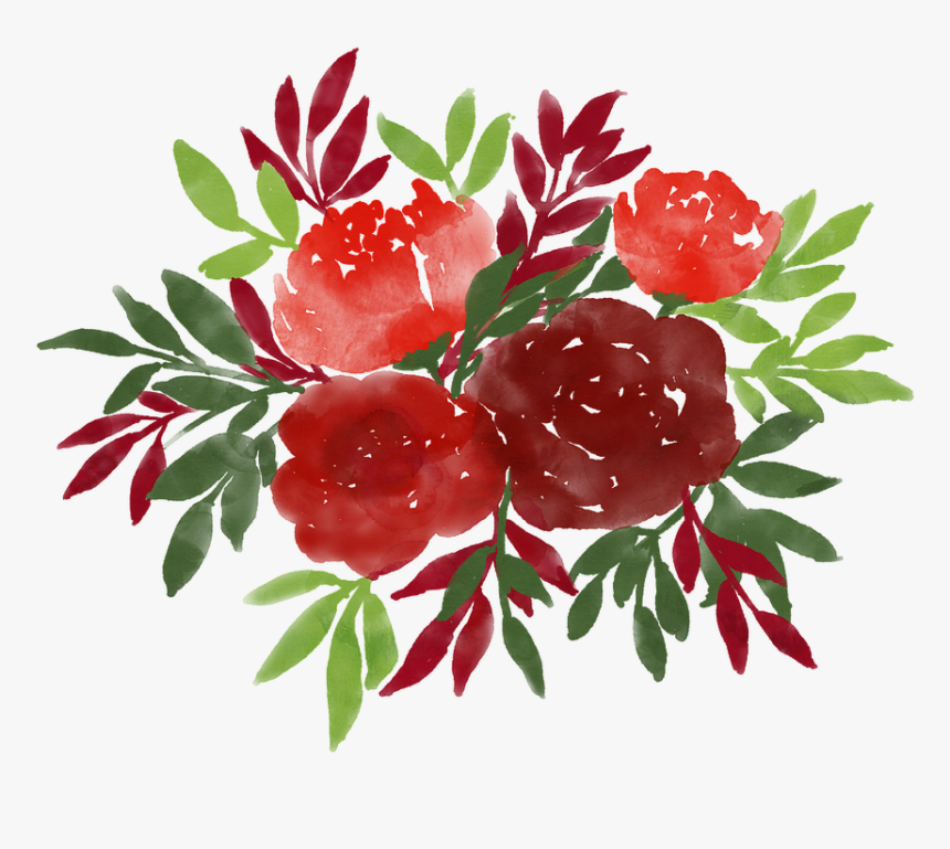 Watercolour Roses Free, HD Png Download